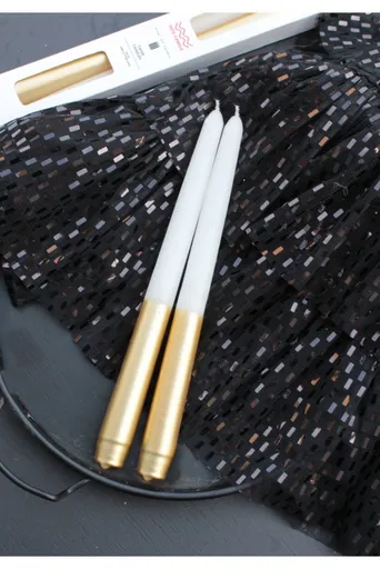 Sada svíček (2 kusy) Cizgili Sedefli 2 - Gold