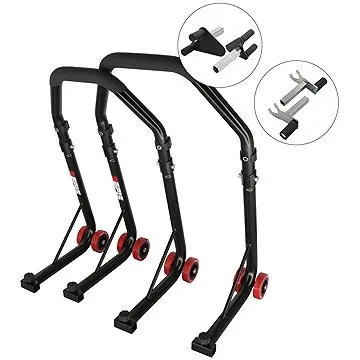 M-Style D18 moto stojan přední a zadní set - přední stojan : Vidle, zadní stojan : 2v1 (5365-MS-050178-147-811)