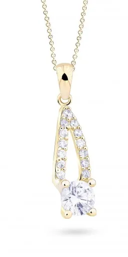 Cutie Jewellery Okouzlující přívěsek ze žlutého zlata se zirkony Z8051-40-10-X-1