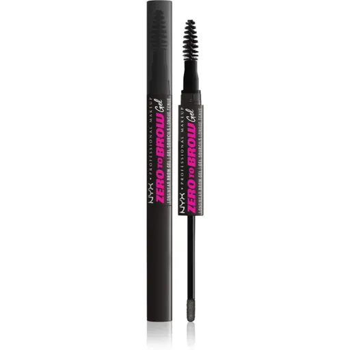 NYX Professional Makeup Zero To Brow Gel gel na obočí s aplikátorem odstín 08 Black 2 ml