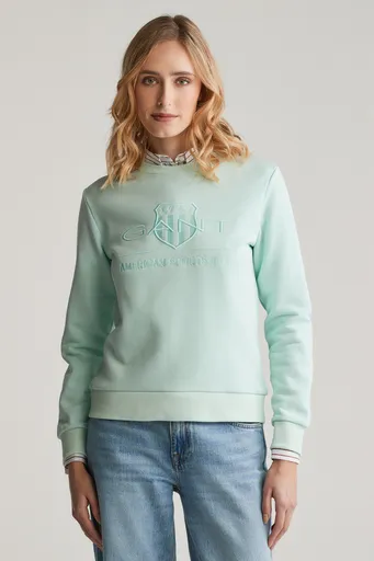 MIKINA GANT REG TONAL SHIELD C-NECK SWEAT FADED MINT