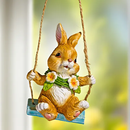 Dekorace Zajíček na houpačce