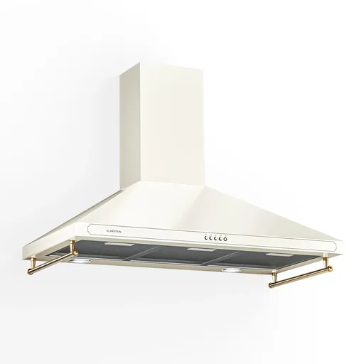 Klarstein Victoria 90, digestoř, 90 cm, nástěnná, 644,5 m³/h, LED, retro design, slonovina