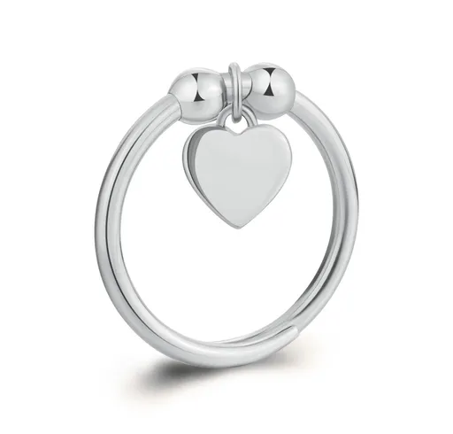 S'Agapõ Nastavitelný ocelový prsten Srdce Feelings SFE31