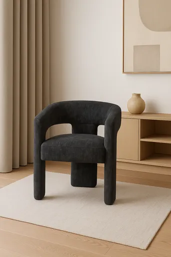 Leith LET71BLA Tapetovaná židle