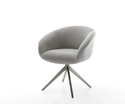 Jídelní židle Vinka-Flex s područkami potahová látka Měkký šedá