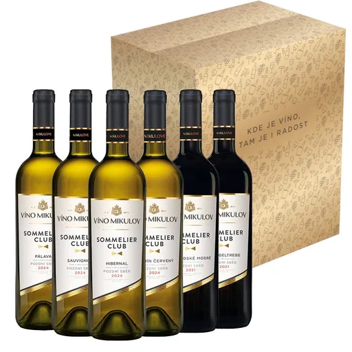 Degustační balíček vín z Víno Mikulov v dárkovém kartonu
