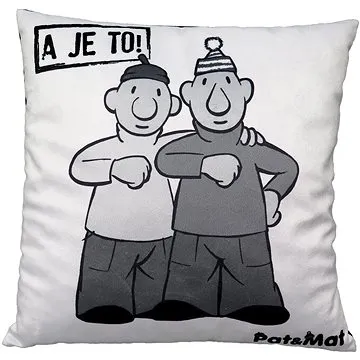 Polštář 30x30 cm, Pat&Mat, černobílý (99852B)