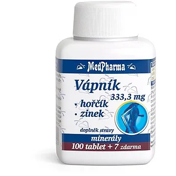 MedPharma Vápník 333,3 mg + Hořčík + Zinek - 107 tbl. (8594045470031)