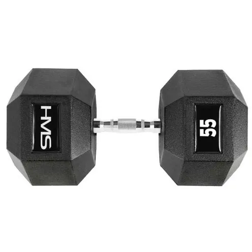HMS PREMIUM 55 KG HEXAGONÁLNÍ JEDNORUČKA Hexagonální jednoručka, černá, velikost