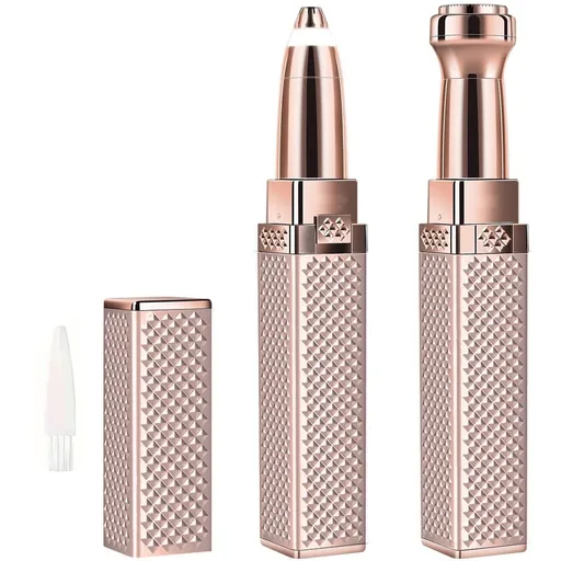 Depilátor obočí a chloupků na obličeji, růžová