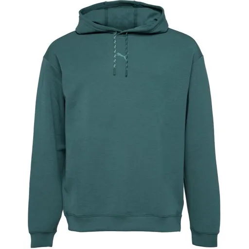 Puma M CLOUDSPUN HOODIE Pánská mikina, tmavě zelená, velikost