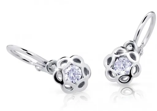 Cutie Jewellery Dětské náušnice z bílého zlata C2179-10-X-2 bílá