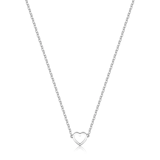S'Agapõ Jemný náhrdelník se srdíčkem Click SCK08