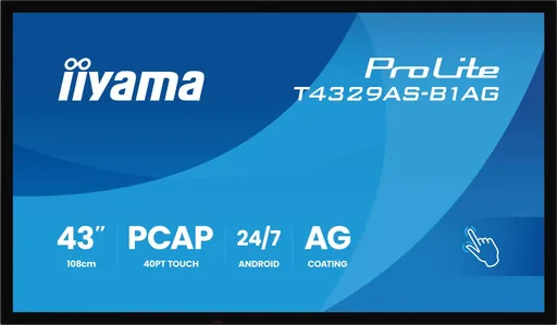 43" iiyama T4329AS-B1AG:IPS,4K UHD,Android,24/7