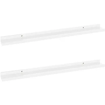 Shumee Nástěnné 2 ks vysoký lesk bílé  80×9×3 cm, 326650 (326650)