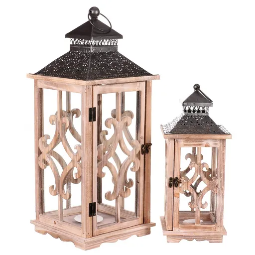 Sada dřevěných luceren Brandstatt, 2 ks