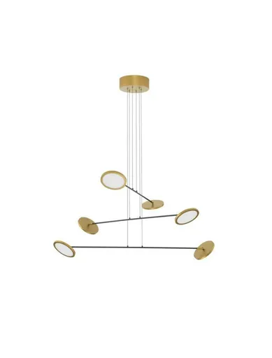 NOVA LUCE závěsné svítidlo SCOPE černá a zlatá LED 49.2W 3000K stmívatelné 9695255