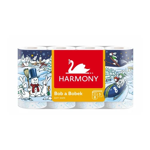 Harmony Soft Bob a Bobek toaletní papír zimní edice 8 rolí