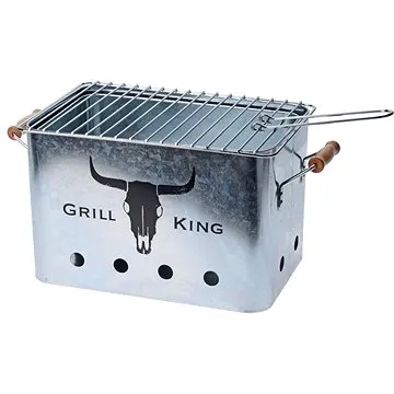 PROGARDEN Gril přenosný piknikový GRILL KING stříbrná (KO-C80216100)