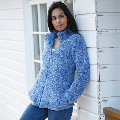 Plyšová mikina na zip