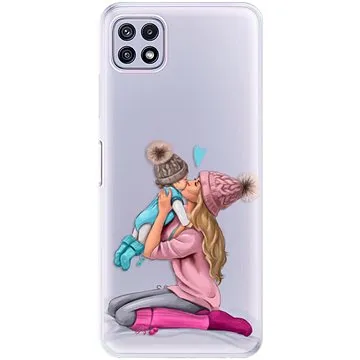 iSaprio Kissing Mom - Blond and Boy pro Samsung Galaxy A22 5G (kmbloboy-TPU3-A22-5G)