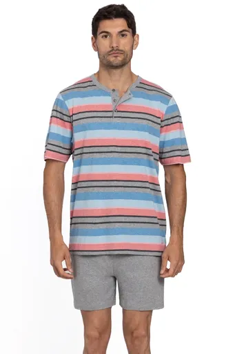 Pánské pyžamo krátké BALTASAR XL Šedá