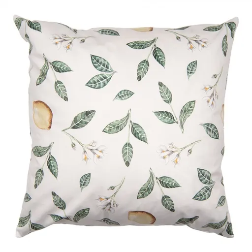 Dekorace mourovatá kočička posetá květy - 25*19*31 cm Clayre & Eef