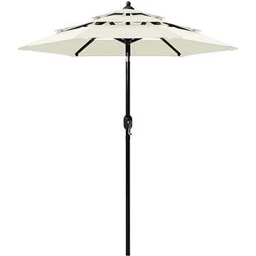 3stupňový slunečník s hliníkovou tyčí pískový 2 m  (313852)