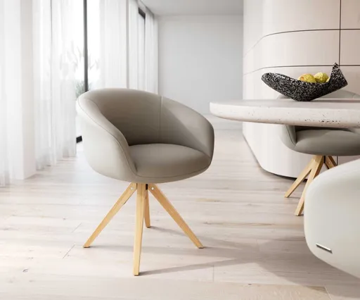 Otočná židle Vinka-Flex s područkami dřevěná podnož hranatá