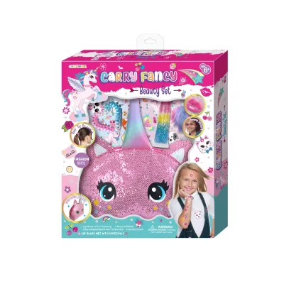 Sada make up a nálepky s kosmetickou taškou