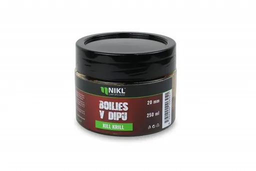 Nikl Boilies v dipu Kill Krill 250g,Nikl Boilies v dipu Kill Krill 250g