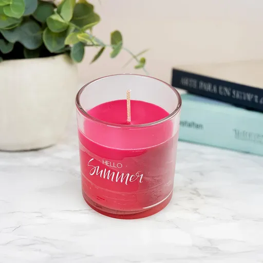 Weltbild Svíčka Hello Summer, růžová