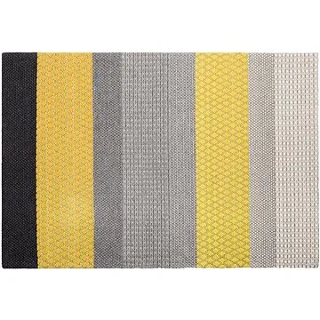 Koberec, krátkosrstá vlna 160 x 230 cm žluto-béžový AKKAYA, 169712 (beliani_169712)