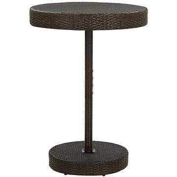 Zahradní stůl hnědý 75,5 × 106 cm polyratan, 45858 (45858)