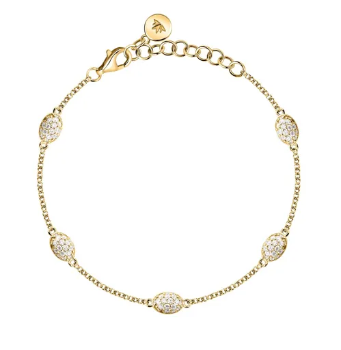 Morellato Pozlacený náramek s čirými kubickými zirkony Pave` SAZB08