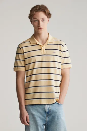 POLOKOŠILE GANT STRIPED SS POLO DUSTY LIGHT YELLOW
