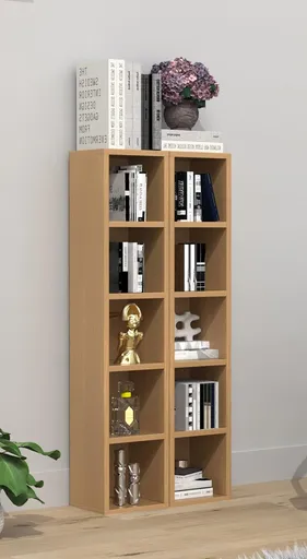 VCM Dřevěný stojan na CD a DVD Megosa S, buk