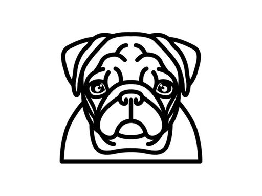 Vsepropejska Psí dekorace na zeď Plemeno: Mops