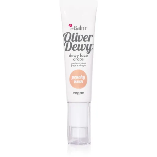 theBalm Oliver Dewy Face Drops tekutý rozjasňovač odstín Peachy Keen 28 ml