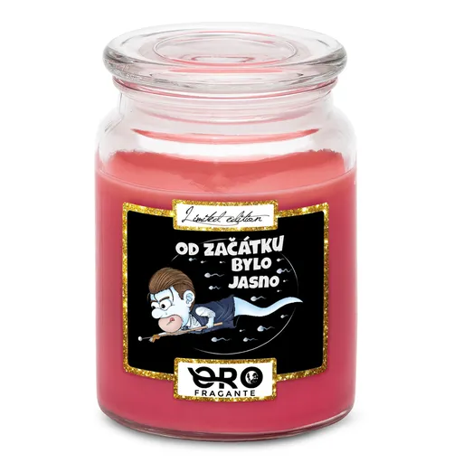 Svíčka Kulečníková spermie (Vůně svíčky: Višně v čokoládě)