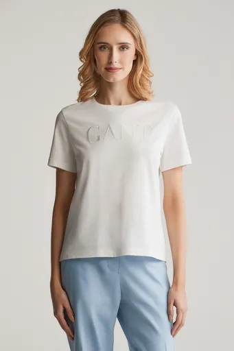 TRIČKO GANT REG TONAL GRAPHIC SS T-SHIRT EGGSHELL
