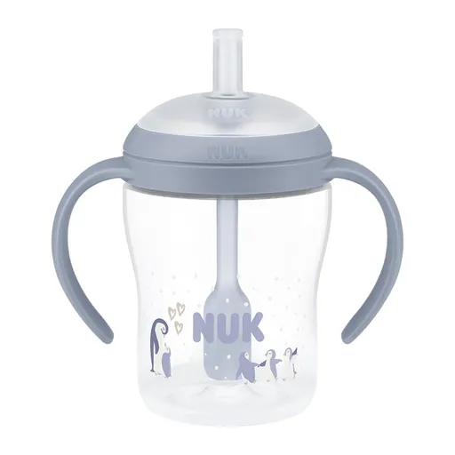 NUK Perfect Match Láhev na učení s brčkem 8m+ 150 ml 1 ks pengu