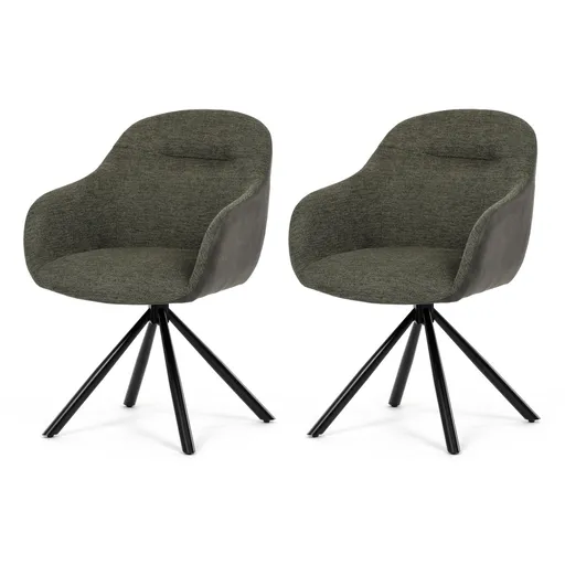 Sada jídelních židlí s vratným mechanismem DCH-Y1143 GRN2, 2 ks