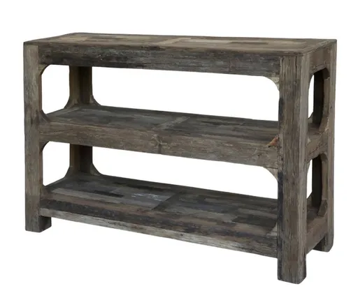 Hnědý dřevěný konzolový stůl regál Grimaud Unit - 120*40*80 cm Chic Antique