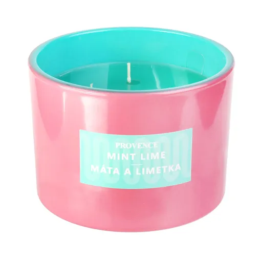 Vonná svíčka ve skle PROVENCE 20 hodin máta a limetka