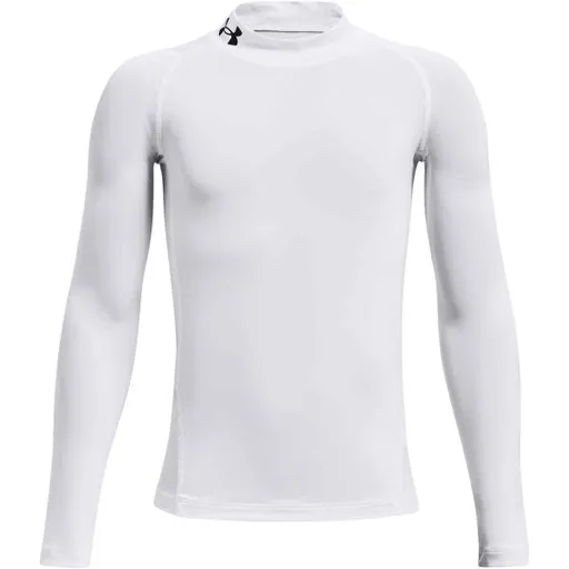 Under Armour HG ARMOUR MOCK Chlapecké kompresní tričko, bílá, velikost XL