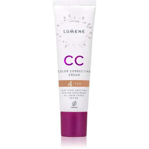 Lumene CC Color Correcting Cream CC krém pro jednotný tón pleti SPF 20 odstín 4 Tan (Neutral) 30 ml