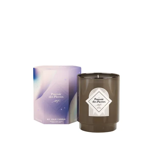 My Jolie Candle Vonná svíčka 50h náhrdelník s ametystem Le Pouvoir De Pierress Modrý Květ 323921