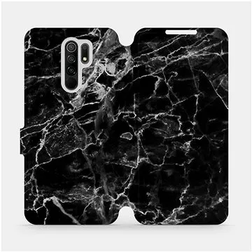 Flipové pouzdro na mobil Xiaomi Redmi 9 - V056P Černý mramor (5903516312719)